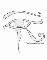 Eye Egyptian Stencil Horus Ancient Tattoo Egypt Tattoos Coloring Stencils Freestencilgallery Pages Drawings Sleeve Ra Templates Printable Books Choose Board sketch template