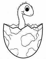 Dinosaur Coloring Egg Pages Baby Dinosaurs Dino Cute Kids Children Brachiosaurus Dan Template Printable Color Clipart Clipartpanda Drawing Craft Dinos sketch template