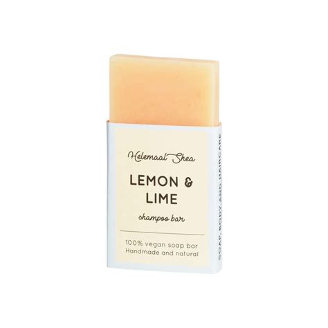 helemaalshea lemon lime haarzeep voor blond haar mini tester stuk shampoo limoen