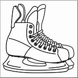 Hockey Skate Drawing Skates Getdrawings sketch template