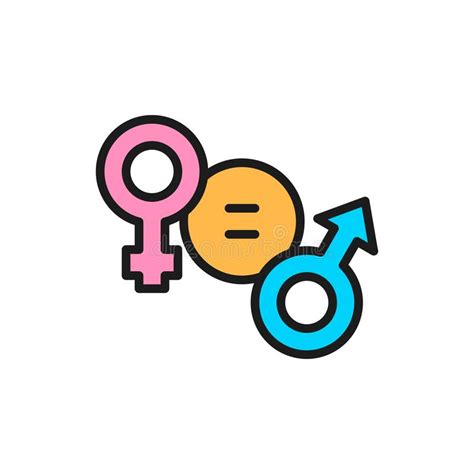 Male And Female Symbol In Color Stock Vector