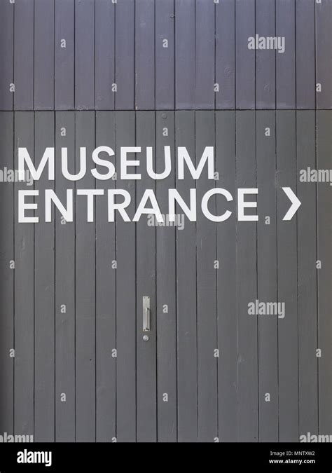 museum entrance sign stock photo alamy
