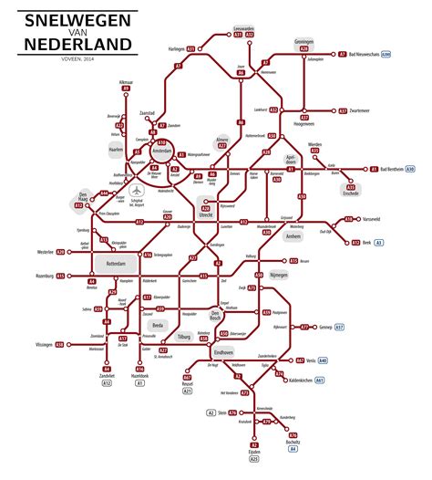 snelwegenkaart van nederland rthenetherlands