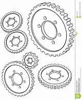 Drawing Steampunk Gears Gear Line Coloring Google Pages Printable Color Search Various Vector sketch template
