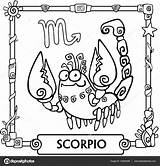 Scorpione Animali Vettoriali Zodiaco Pesce Segno Zodiacale sketch template