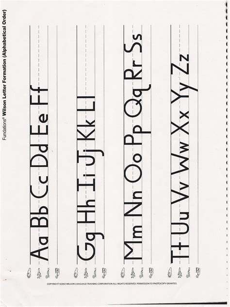 printable fundations alphabet chart
