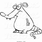 Rat Coloring Pages Outline Drawing Cartoon Fat Vector Getdrawings Getcolorings Rats Lab Disney sketch template
