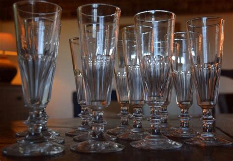 12 victorian champagne flutes in outstanding condition