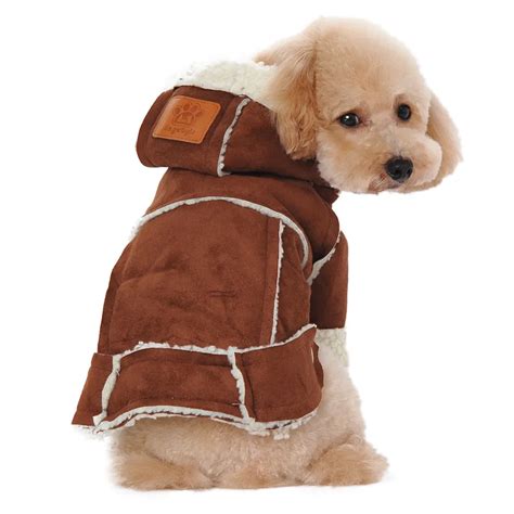 fashion suede fabric dog clothes winter warm clothing  dogs