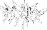 Tinkerbell Disney Tinker Coloring Bell Fairies Pages Fairy Wonder Girls sketch template