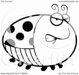 Ladybug Clipart Angry Outlined Chubby Cartoon Cory Thoman Coloring Vector 2021 sketch template