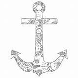 Coloring Anchor Pages Adult Printable Nautical Anchors Adults Print Mandala Getcolorings Sheets sketch template
