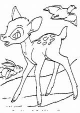 Bambi Coloring Pages Printable Kids Disney Friends Color Print Deer Popular sketch template