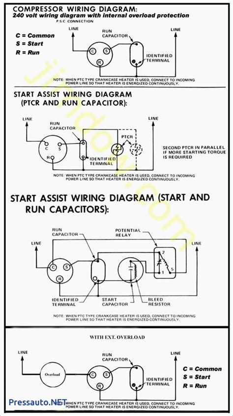 hard start capacitor wiring diagram  starting refrigeration