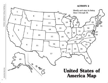 united states map numbered