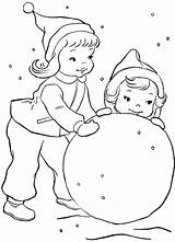 Coloring Playing Pages Children Snow Clipart Two Popular Library Line sketch template