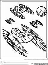 Wars Star Coloring Pages Ship Ships Fighter Colouring Starwars Kids Printable Printables Space Template Print Ginormasource sketch template