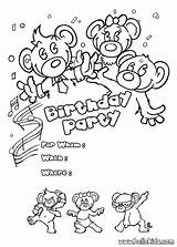 Coloring Party Birthday Invitation Pages Invitations Color Card Bears Kids Happy Bear Library Clipart Hellokids Choose Board Popular Print sketch template