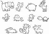 Animals Coloring Baby Large Printable sketch template
