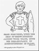 Breastplate Righteousness Ephesians sketch template