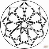 Mandala Geometric Simple Coloring Pages Mandalas Printable Drawing Kids Pattern Celtic Circular sketch template
