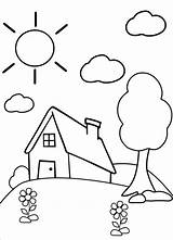 Coloring Kids Preschool House Color Pages Kidspressmagazine Drawings Children Therapy Drawing Easy Illustration Arts Kid Book Activities Creative Buildings Books sketch template