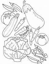 Coloring Vegetables Corn Worksheets Cauliflower Pages Preschool Radish Eggplant Carrot Broccoli sketch template