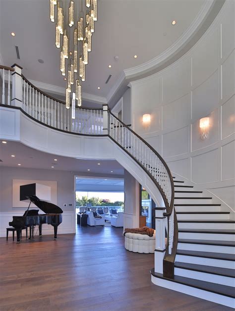 curved luxury staircase  grand piano luxury staircase model house plan luxury house plans