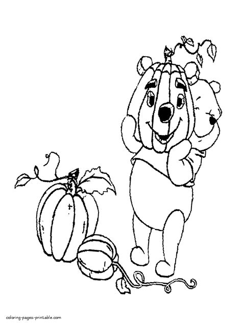 winnie  pooh coloring page disney halloween coloring pages