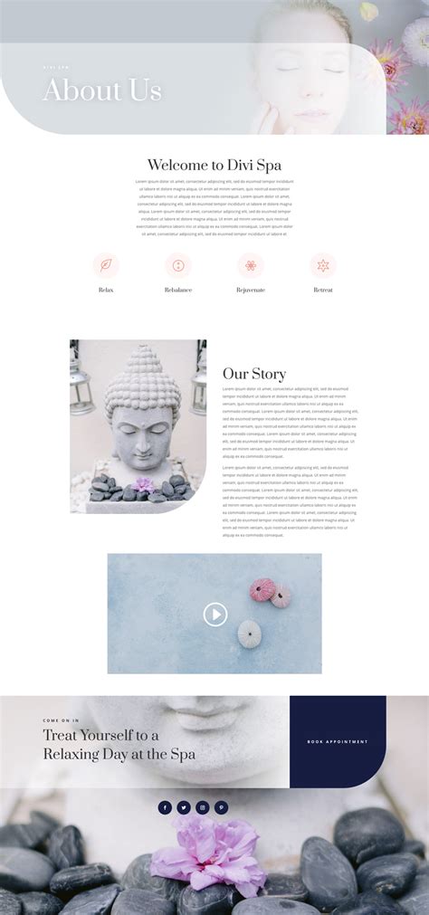 day spa  page divi layout  elegant themes