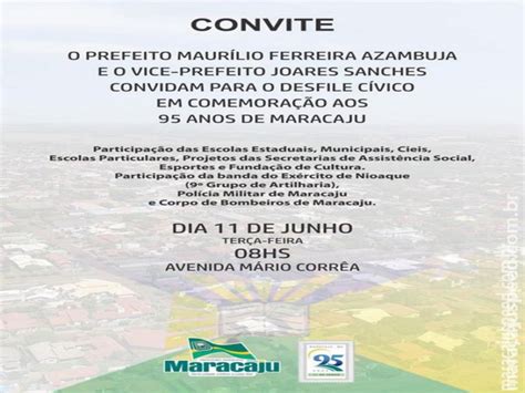 Maracaju O Prefeito Maurílio F Azambuja E O Vice Prefeito Joares