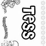 Tessa Coloring Pages Tess Name Color Girls Hellokids Names Girly Print Online sketch template