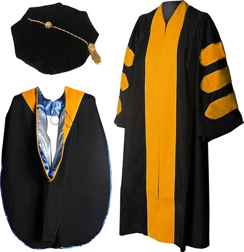 amazoncom cap  gown direct gold doctoral graduation gown  gold