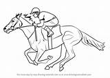 Horse Drawing Race Jockey Racehorse Draw Horses Sketches Drawings Template Bridle Step Coloring Sketch Pages Getdrawings Paintingvalley Drawingtutorials101 Color sketch template