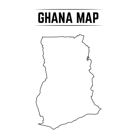 outline simple map  ghana  vector art  vecteezy