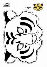 Krokotak Selva Tigre Animal Mascara Animales Masque Mascaras Cub Maske Fasching Scouts Antifaz Coloriage Tiermasken Máscara Titeres Masken Vorlage Animaux sketch template