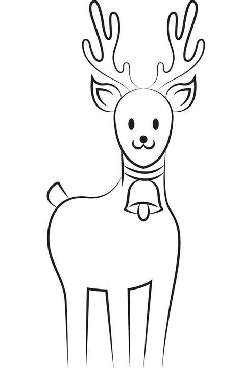 reindeer head coloring pages  kids printable