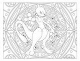 Pokemon Mewtwo Coloring Pages Adult Windingpathsart Adults Sheet Printable Pikachu Mew Clipart Colouring Sheets Coloriage Pokémon Mandala Color Choose Board sketch template