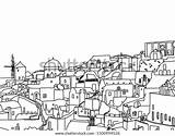 Santorini sketch template