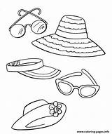 Coloring Accessories Pages Beach Printable sketch template