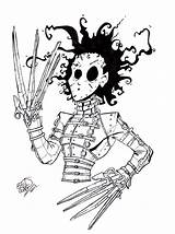 Edward Scissorhands Drawing Coloring Template Pages Colored Deviantart Getdrawings sketch template