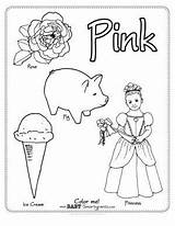 Pink Color Coloring Worksheets Preschool Pages Colors Preschoolers Activities Sheets Kindergarten Toddlers Learning Kids Worksheet Printable Post Toddler Pre Ca sketch template