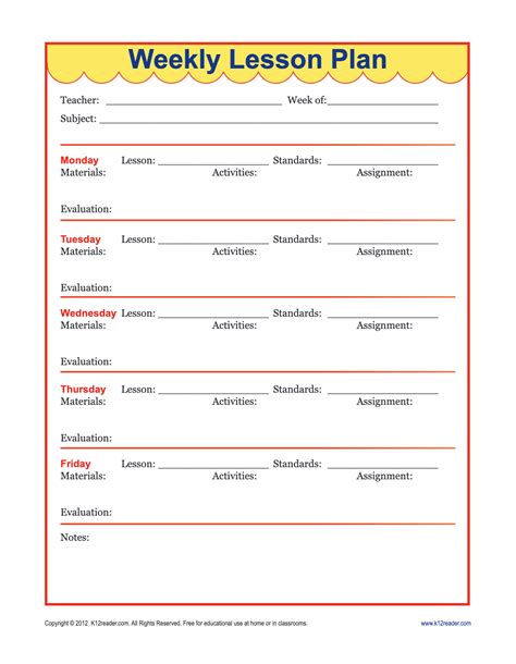 goodnotes lesson plan template