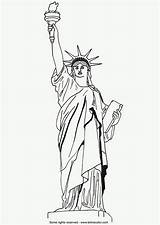 Statue Liberty Coloring Printable Pages Large sketch template