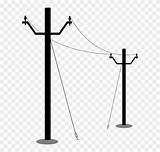 Pole Electric Vector Powerline Clip sketch template