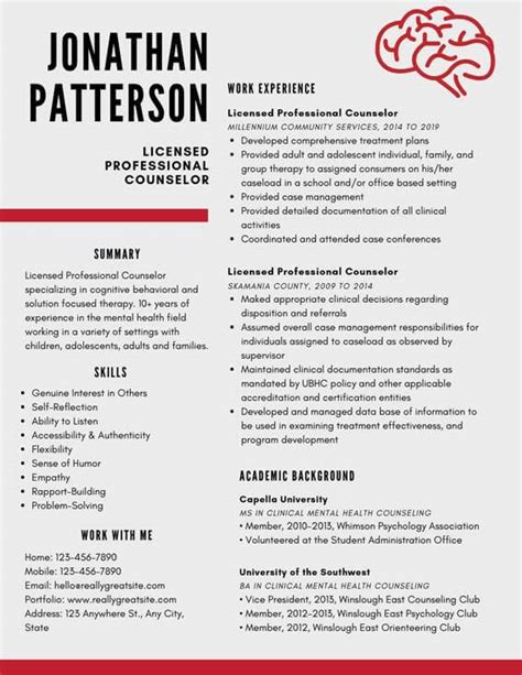 professional counselor resume samples pdfdoc  rb