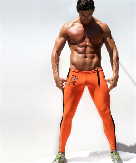 2019 mens sport long sexy tight pants gym fashion ankle