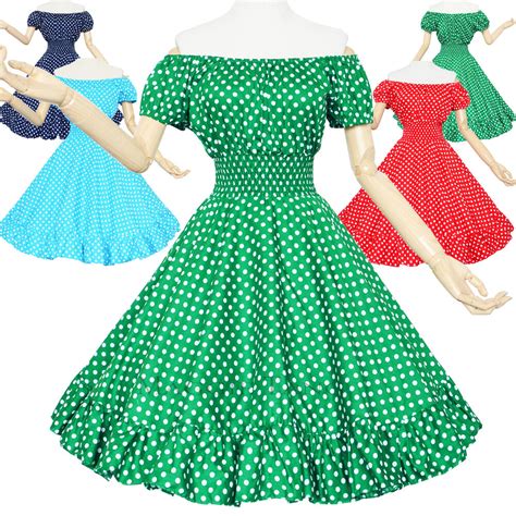 Maggie Tang 50s Pinup Vtg Retro Rockabilly Polka Dot Housewife Swing
