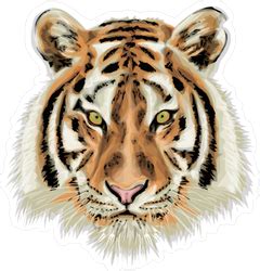 life  tiger head sticker