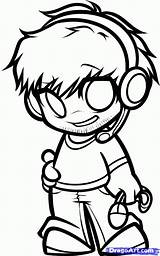Dragoart Pewdiepie Chibi Coloring Pages Draw Drawing Drawings Cool Pewdipie sketch template